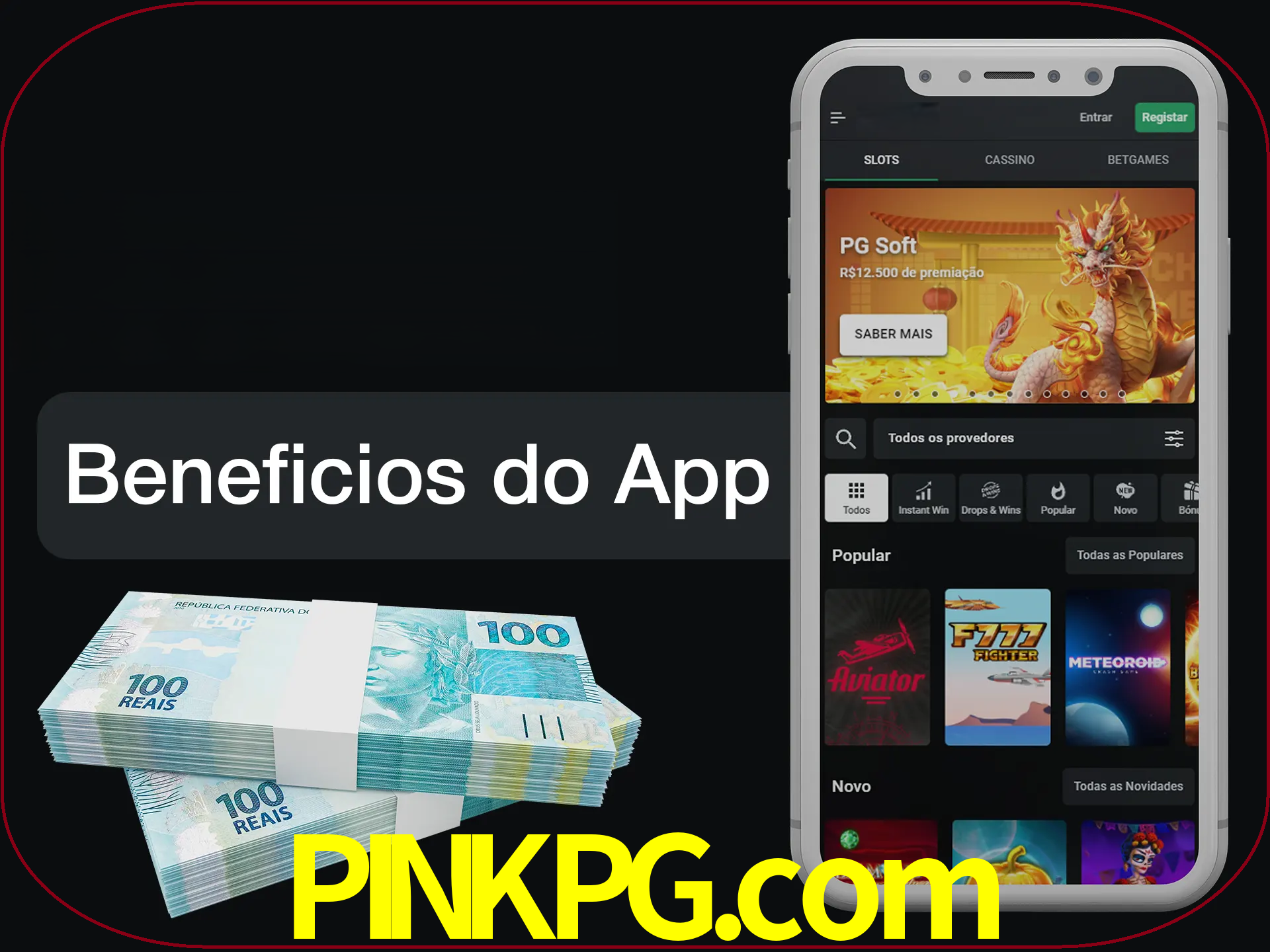 Obtenha todos os benefícios usando o aplicativo.