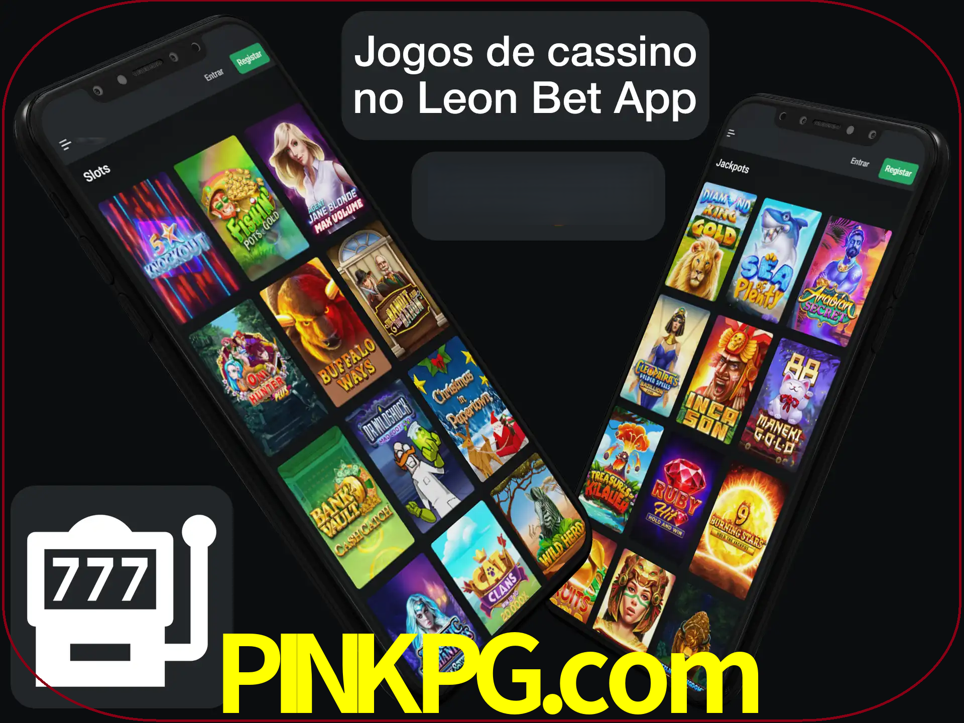 Escolha quais jogos de cassino jogar no app.
