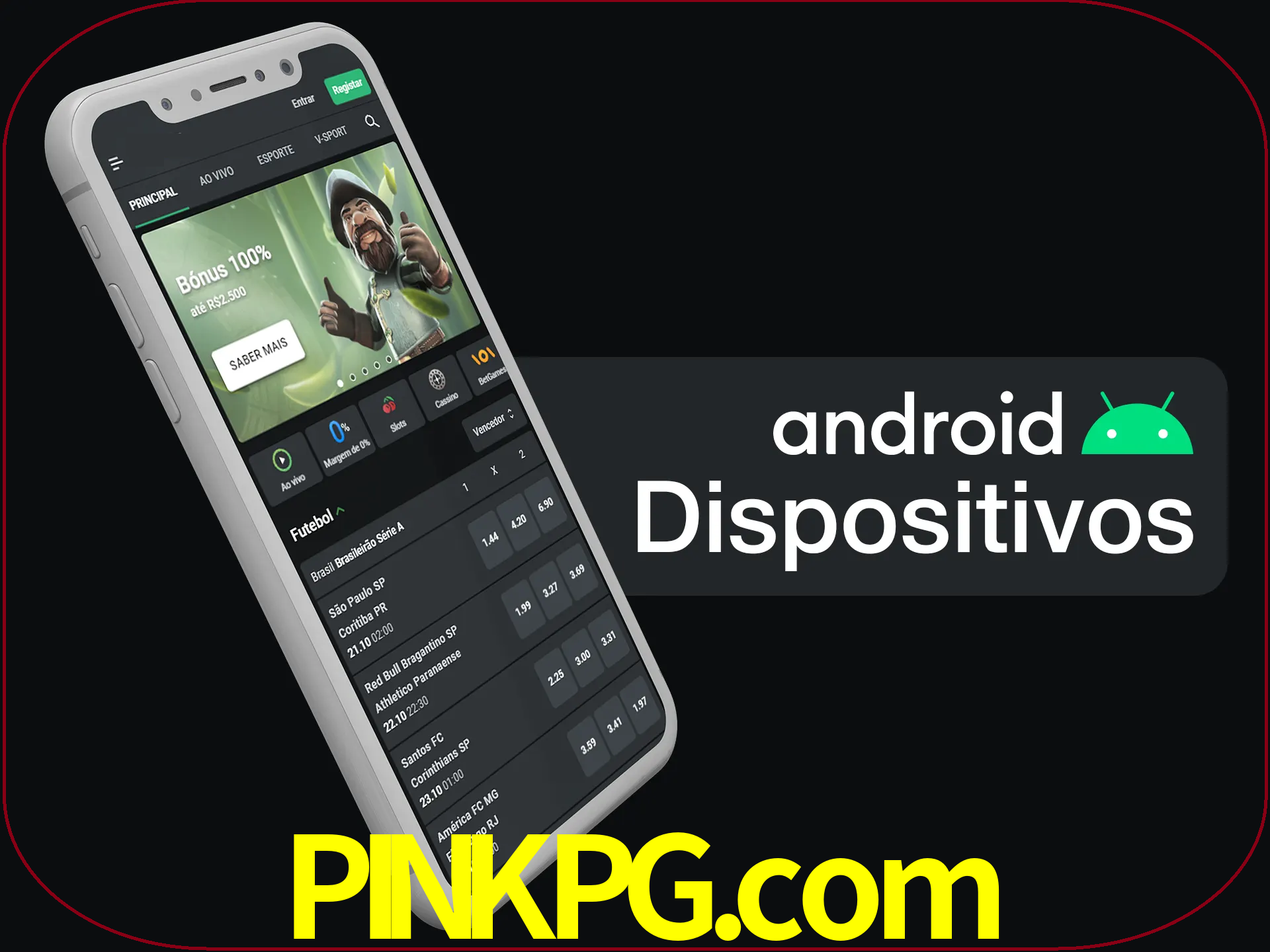 O aplicativo suporta a maioria de todos os dispositivos Android.