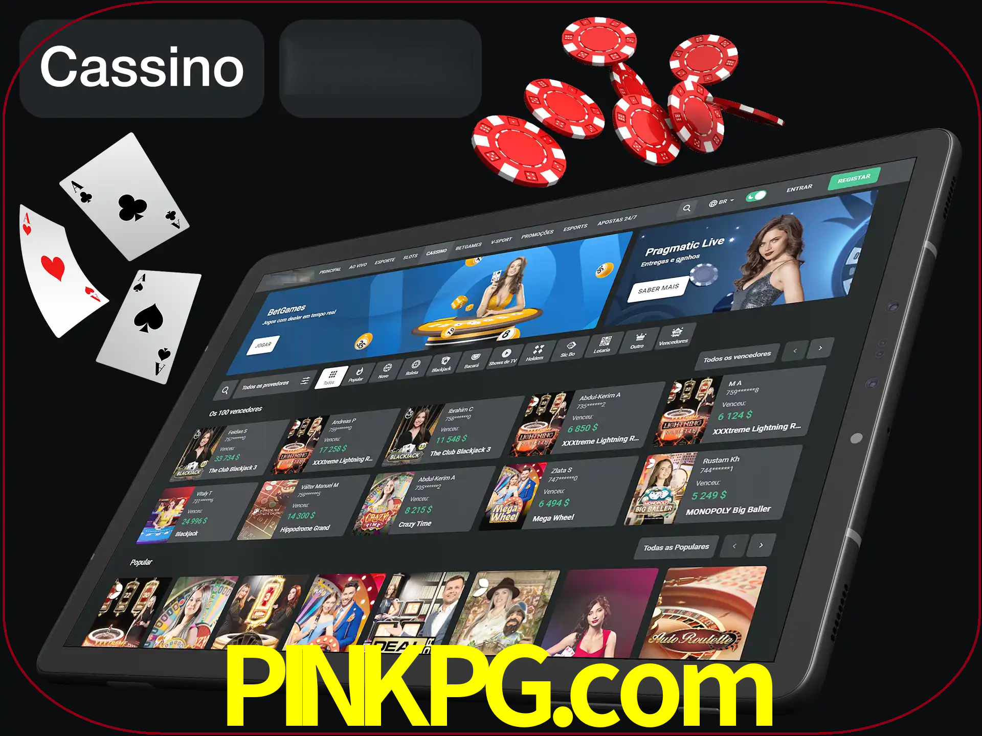 Jogue vários jogos de cassino em nosso cassino.
