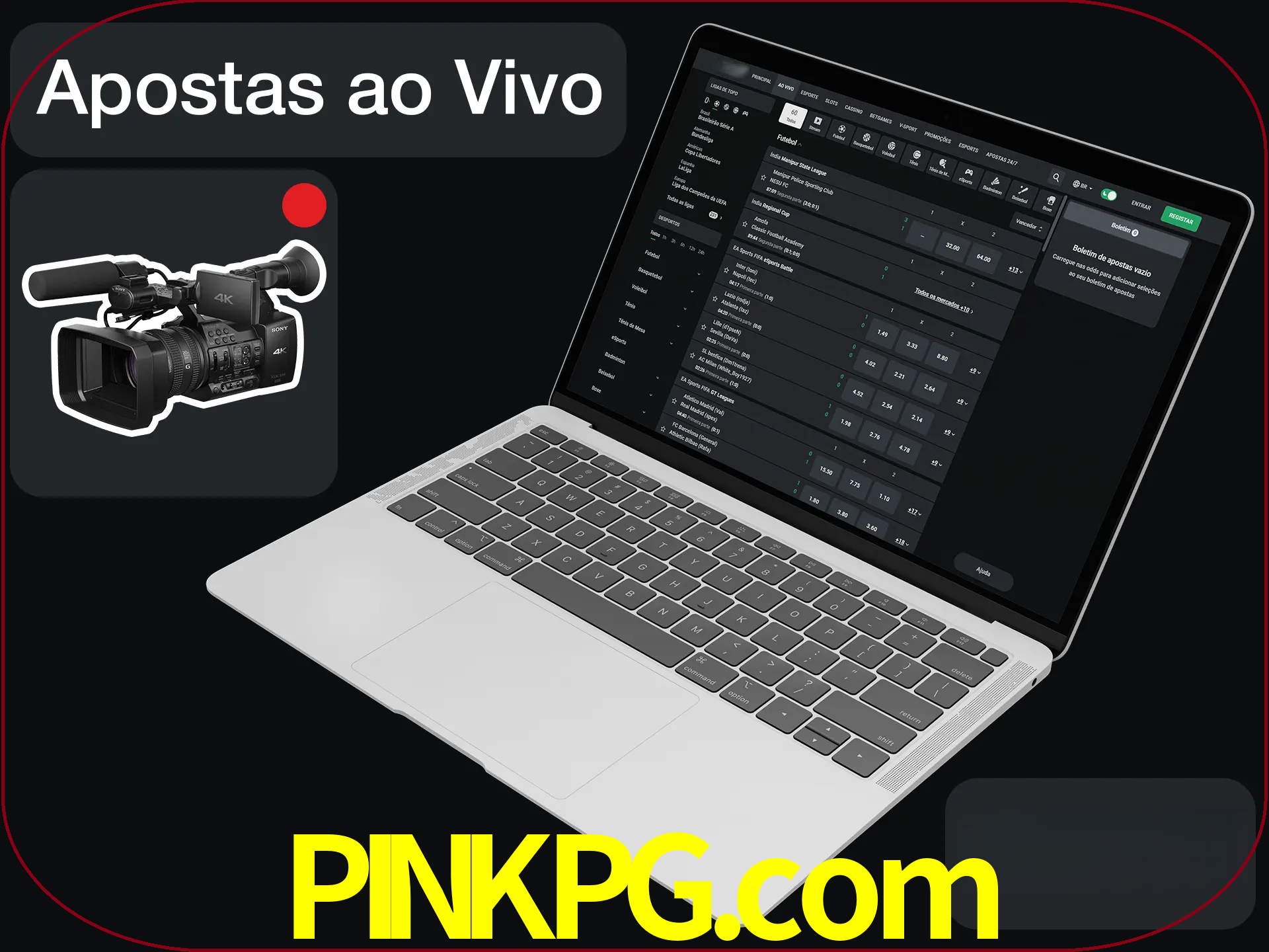 Aposte em formato ao vivo em nosso site.